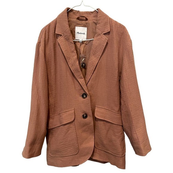 Madewell Cotton-Linen Relaxed Larsen Blazer (M) - Picture 2 of 6